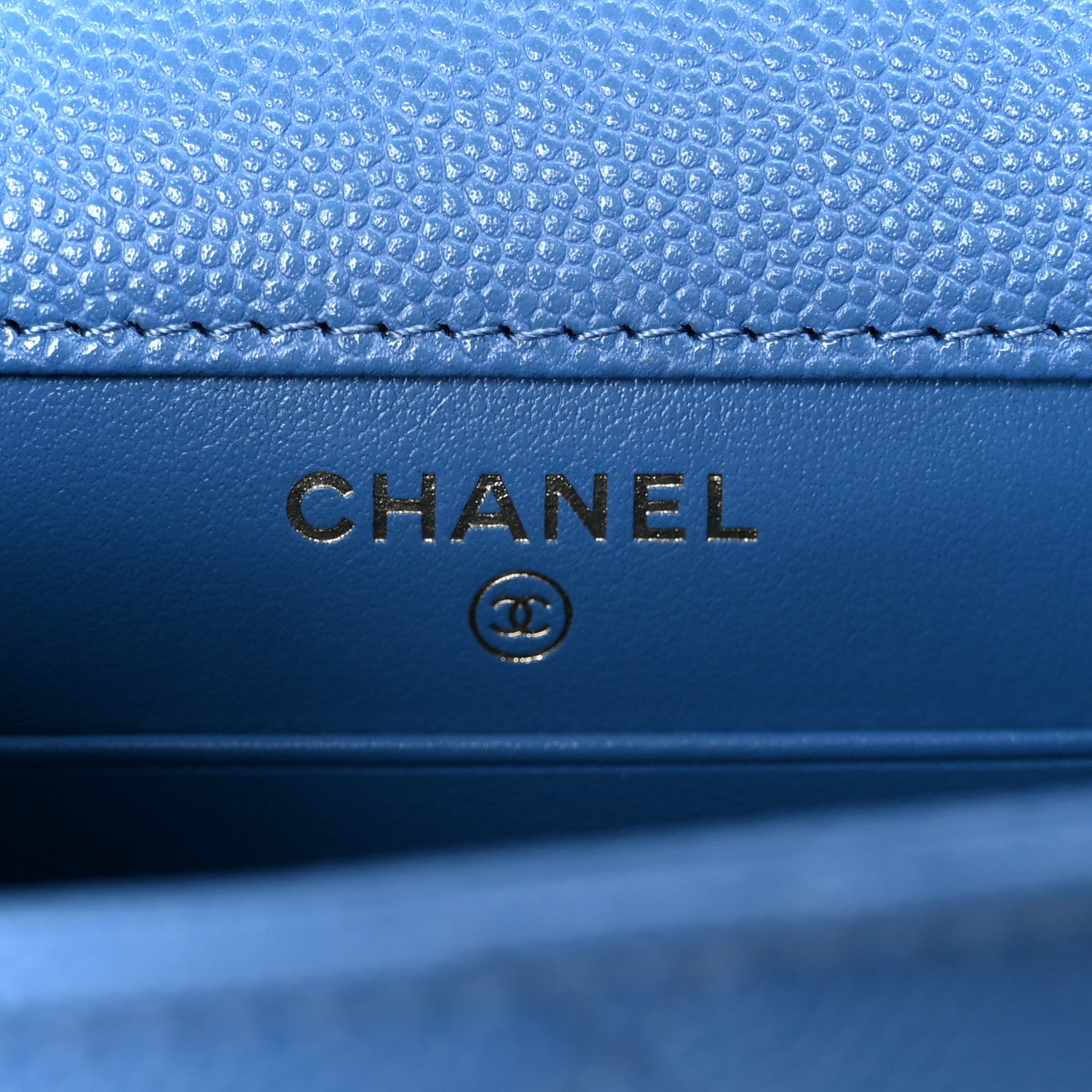 Caviar Quilted Classic Phone Holder Blue