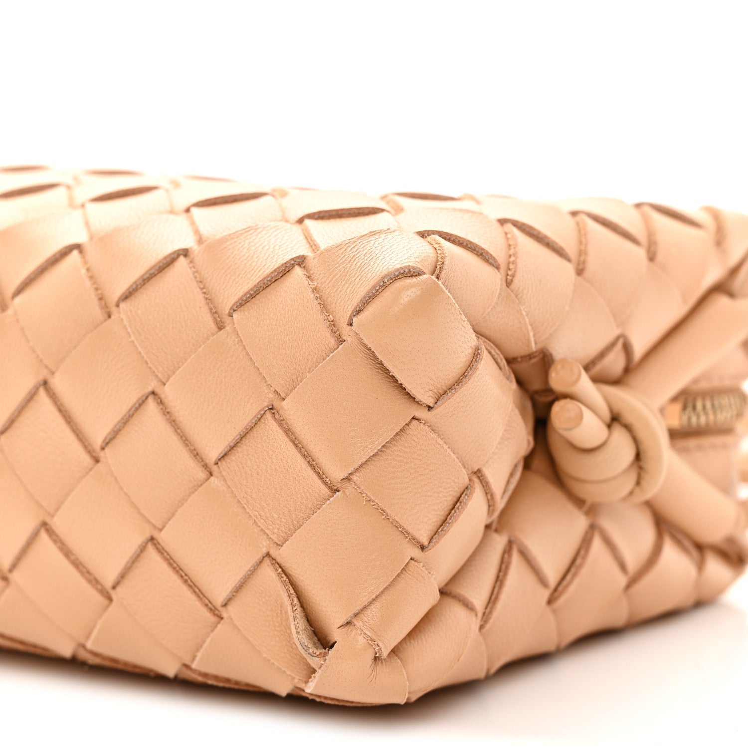 Nappa Intrecciato Mini Loop Camera Bag Almond