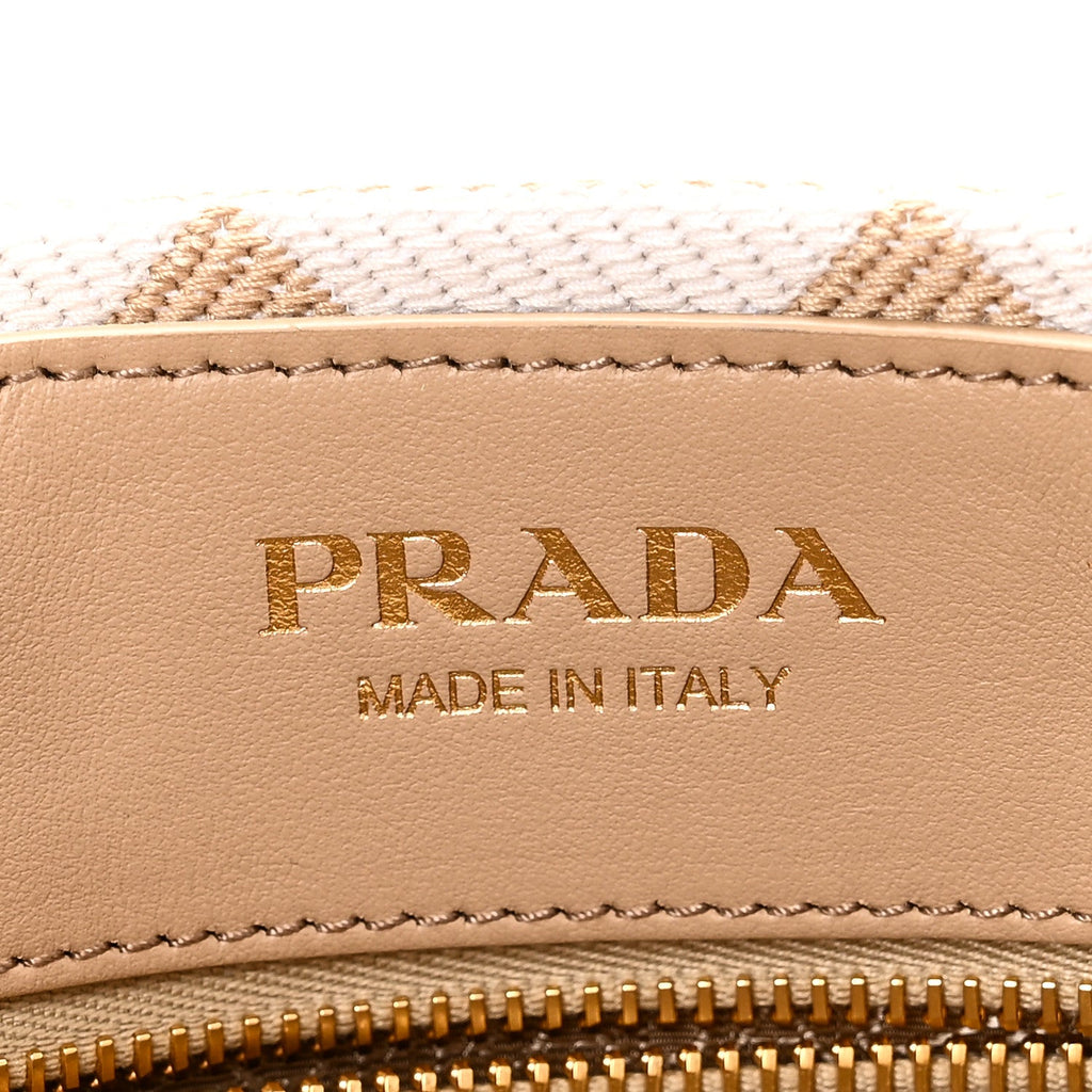 Jacquard Triangolo Symbole Embroidered Tote Corda Talco