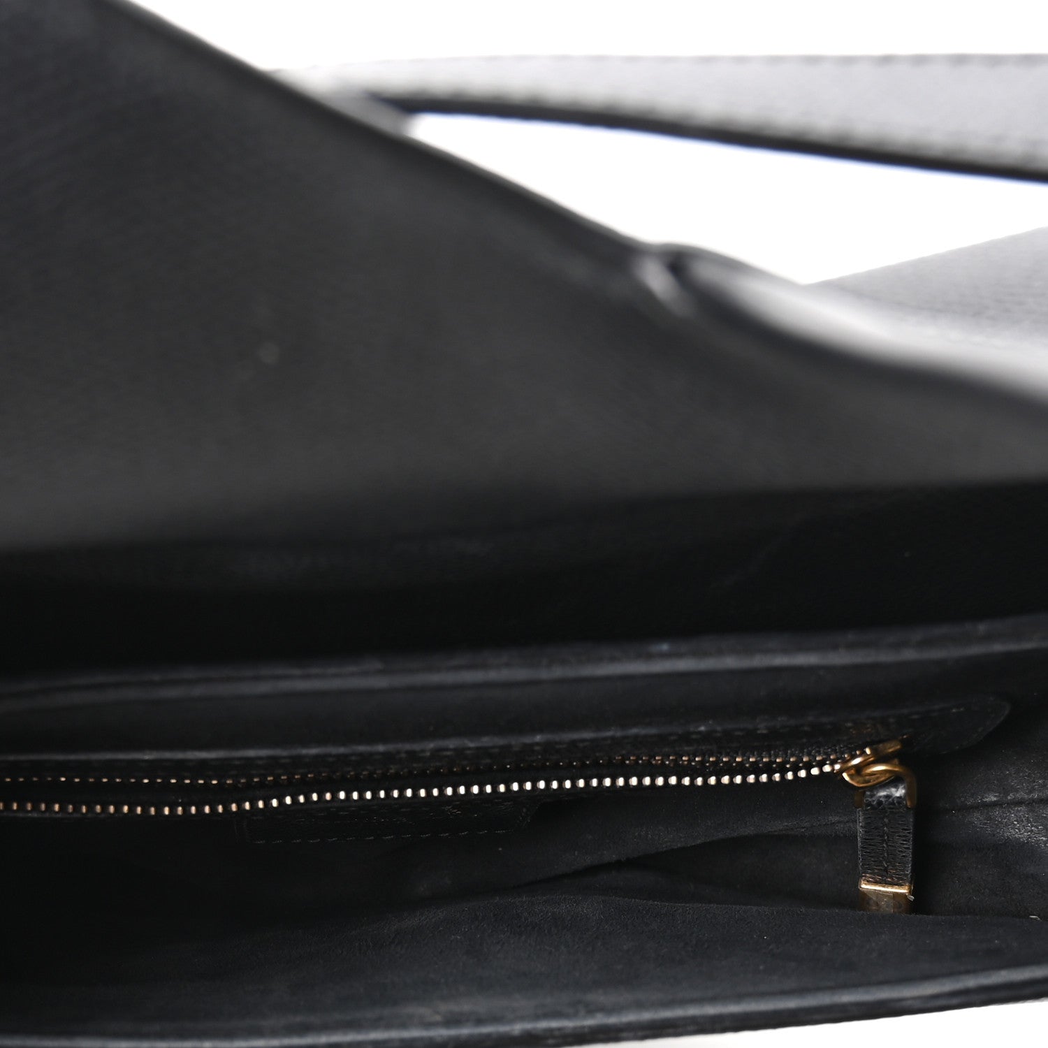 Grained Calfskin Saddle Bag Black