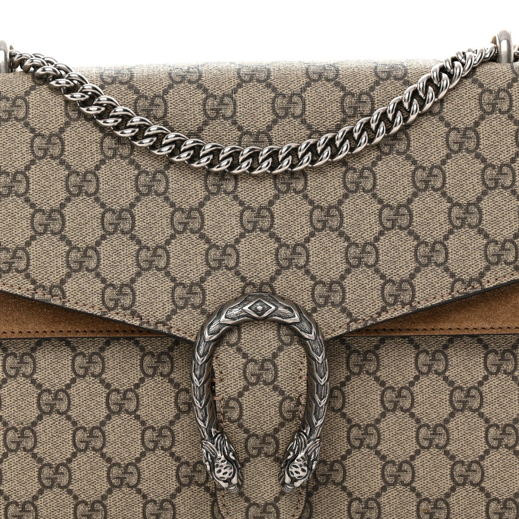 GG Supreme Monogram Medium Dionysus Shoulder Bag Taupe