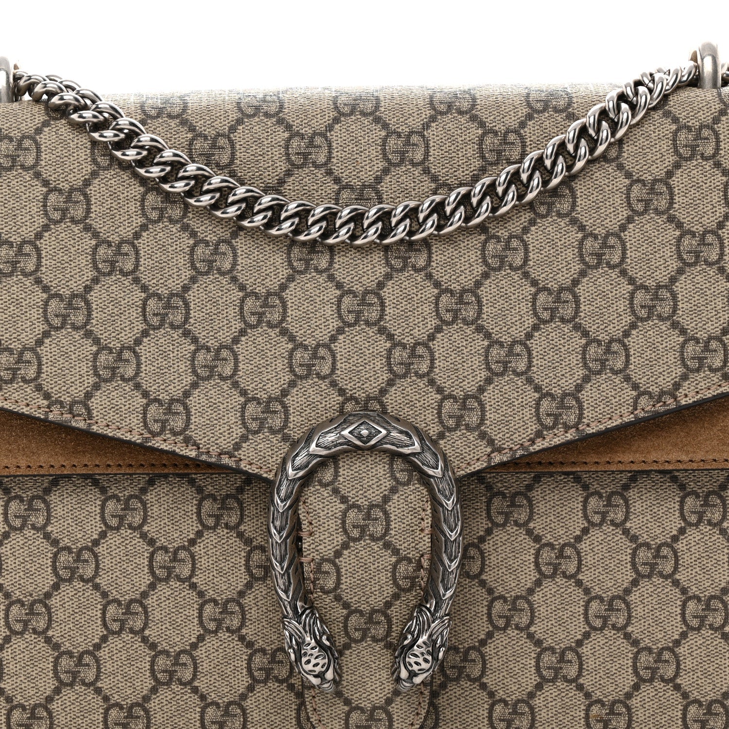 GG Supreme Monogram Medium Dionysus Shoulder Bag Taupe
