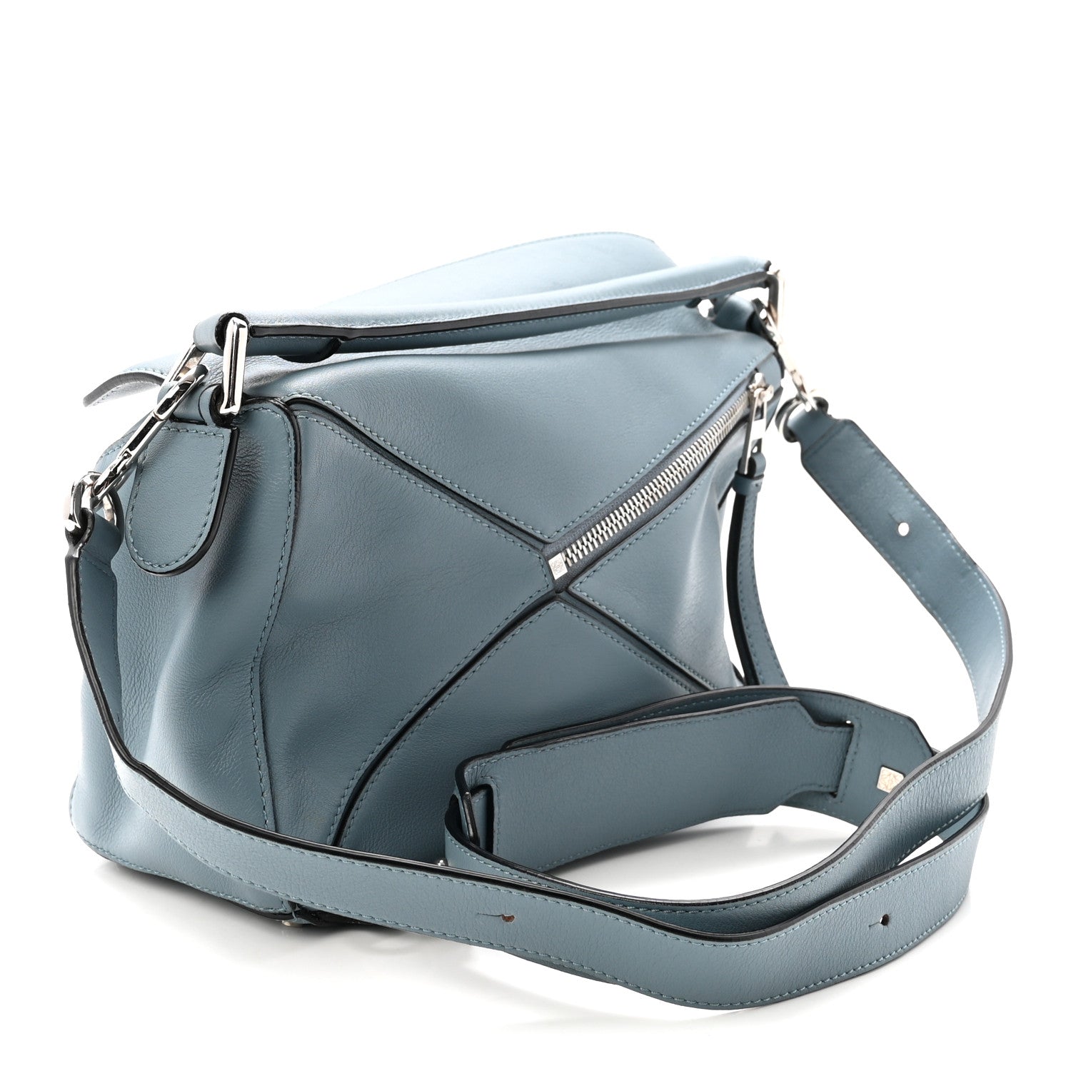 Calfskin Small Puzzle Bag Stone Blue