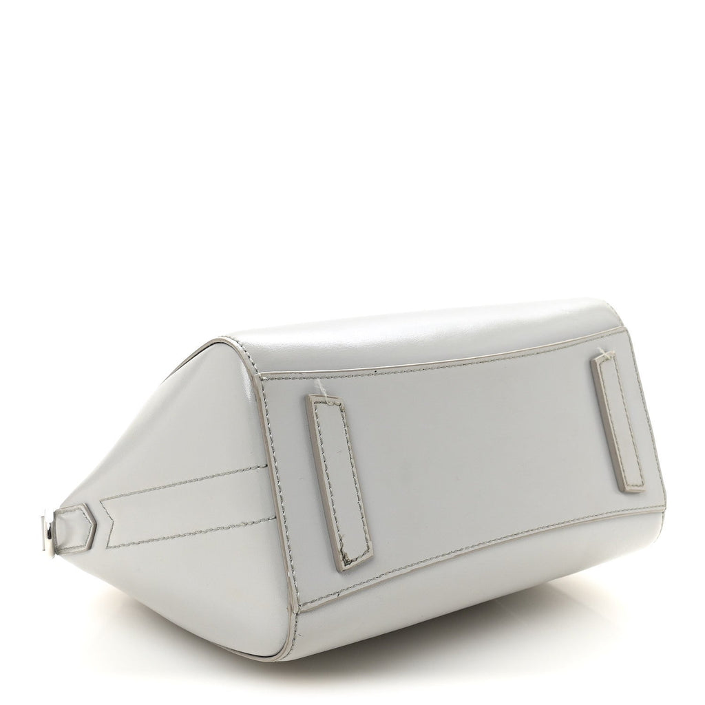 Box Calfskin Mini Lock Antigona Shoulder Bag Medium Grey
