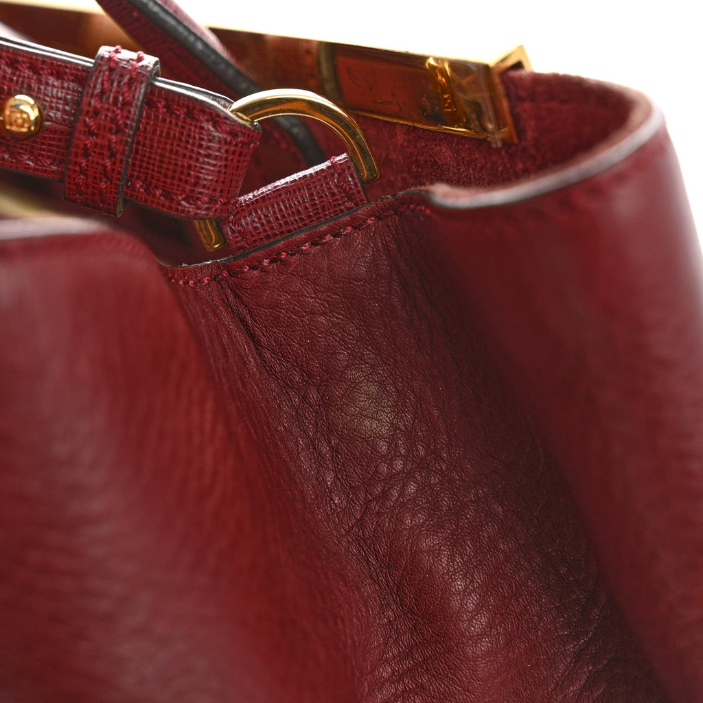 Vitello Elite Regular 2Jours Tote Rosso Scuro Ciliegia
