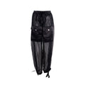 Chanel size 36 19C transparent pants polyamide/ silk black