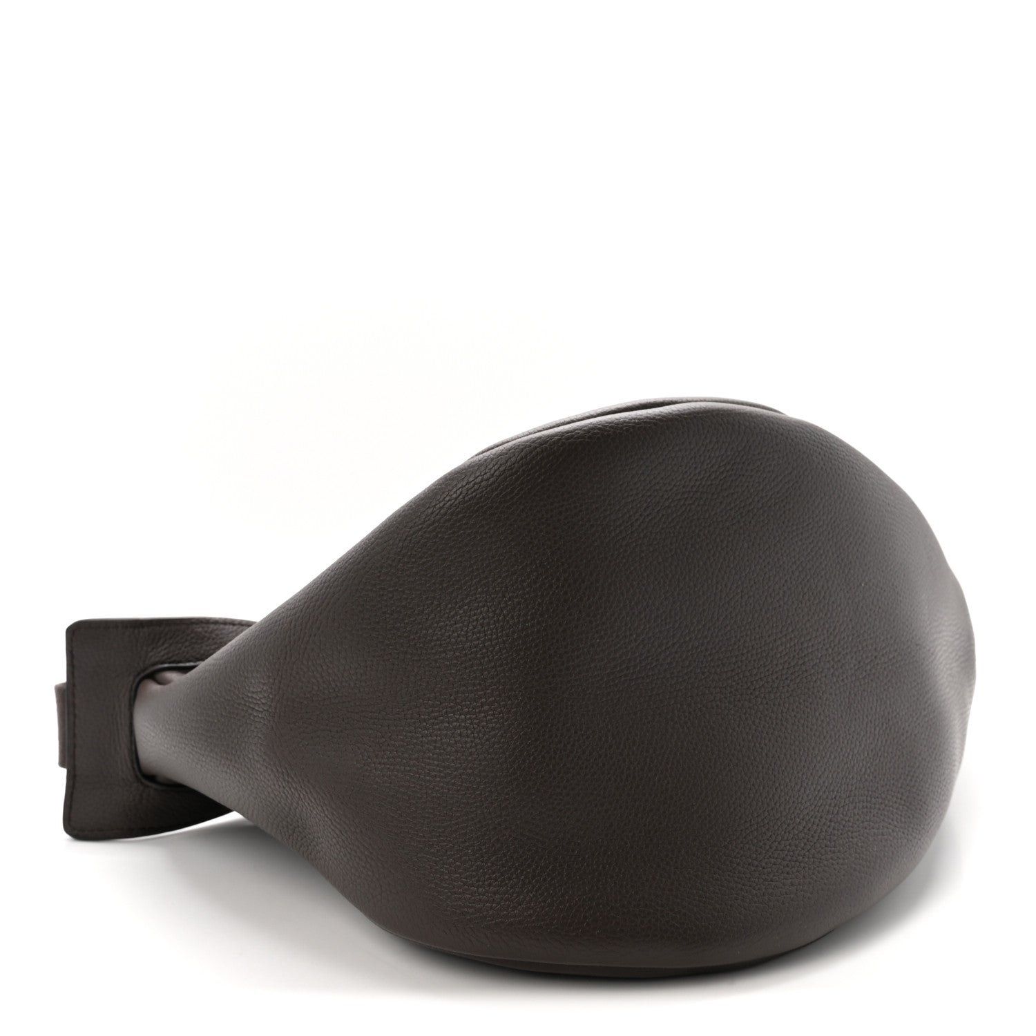 Grained Calfskin Large Slouchy Banana Bag Brunette