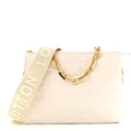 Lambskin Embossed Monogram Coussin PM Beige Cream