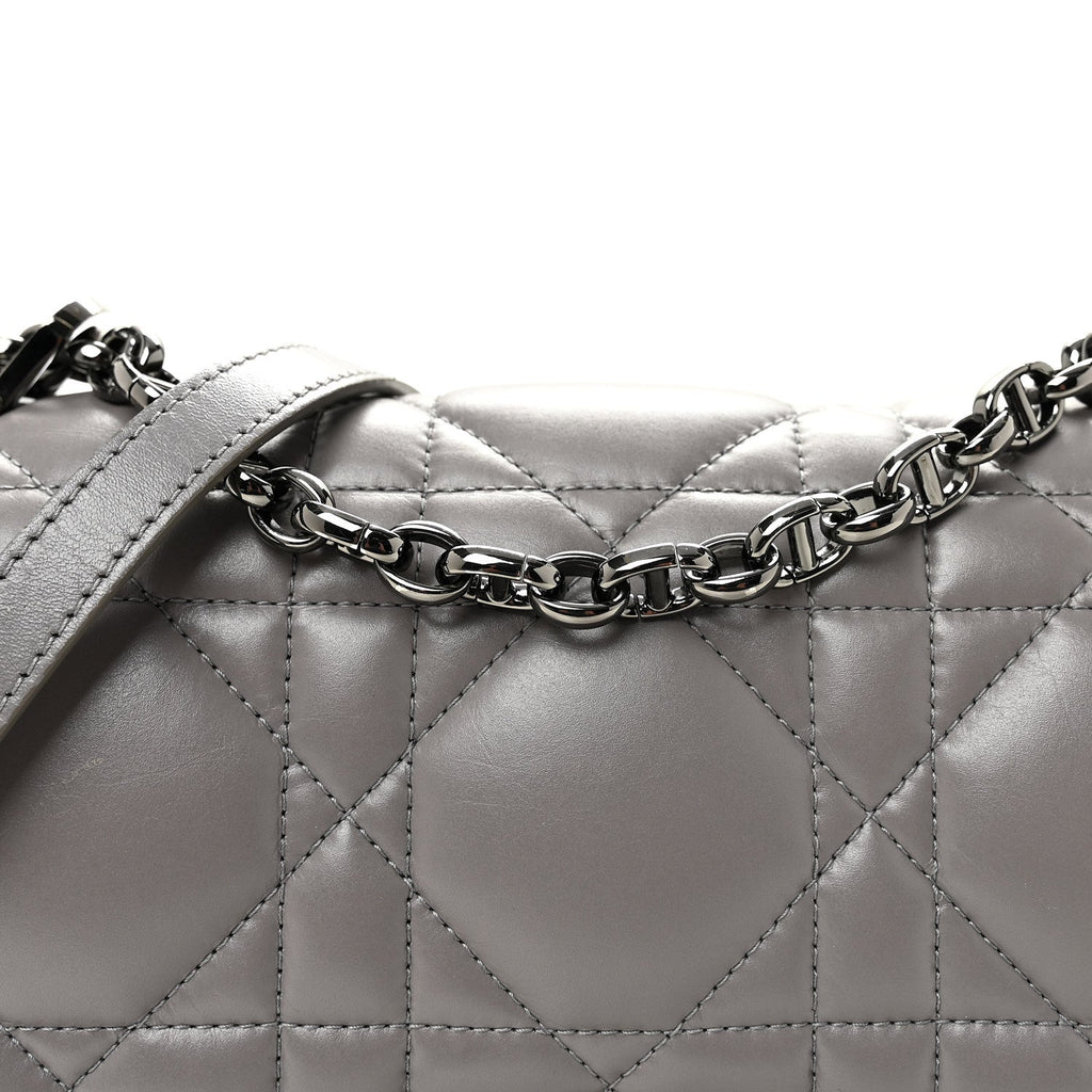 Calfskin Macrocannage Medium Caro Bag Iron Grey