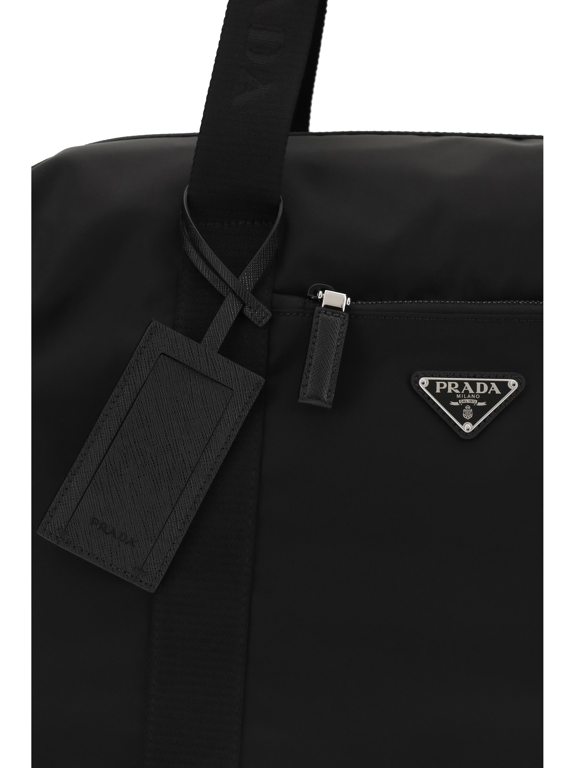 Prada Men Travel Bag In Re-Nylon And Saffiano