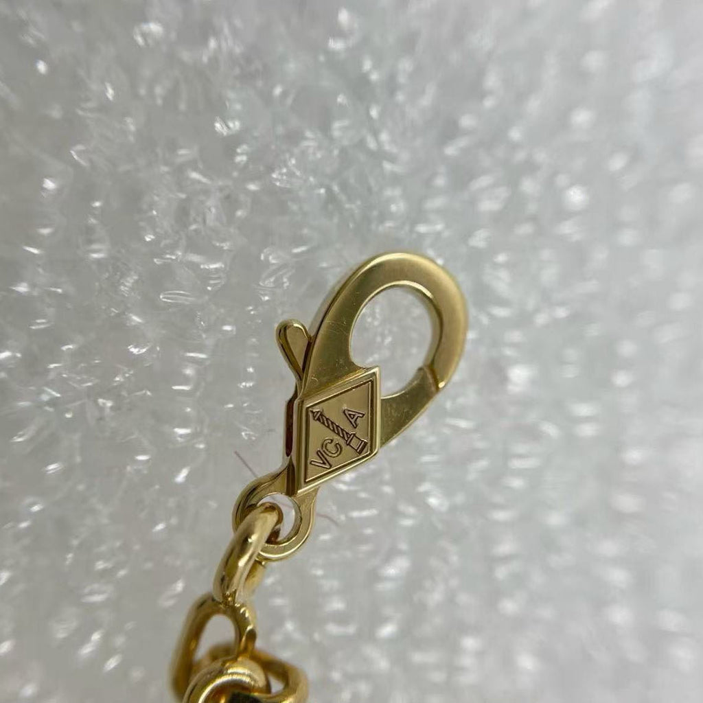 Van Cleef & Arpels Vintage Alhambra 5 Motif Bracelet Yellow Gold Malachite 2019
