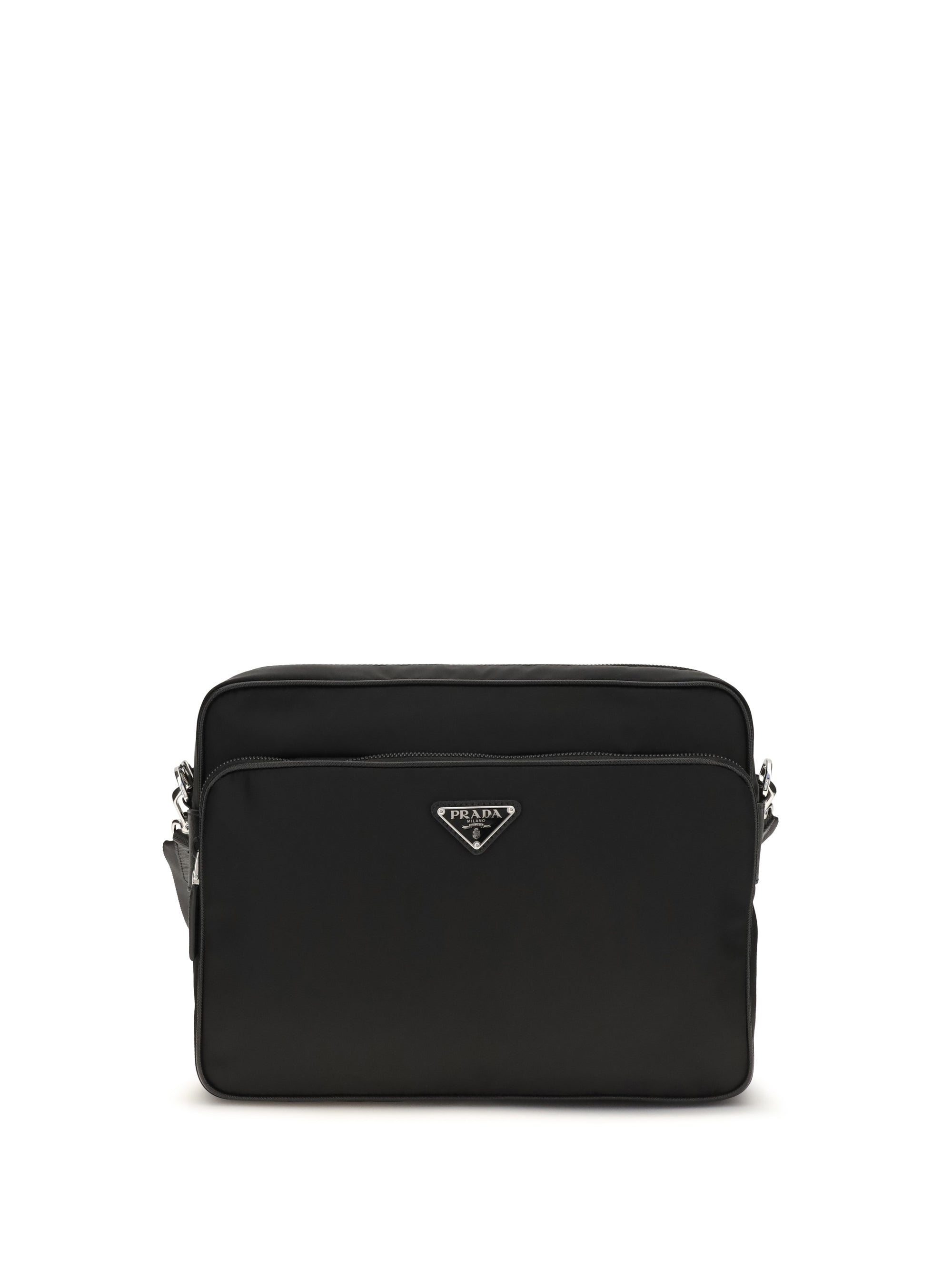 Prada Men Re-Nylon And Leather Shoulder Bag