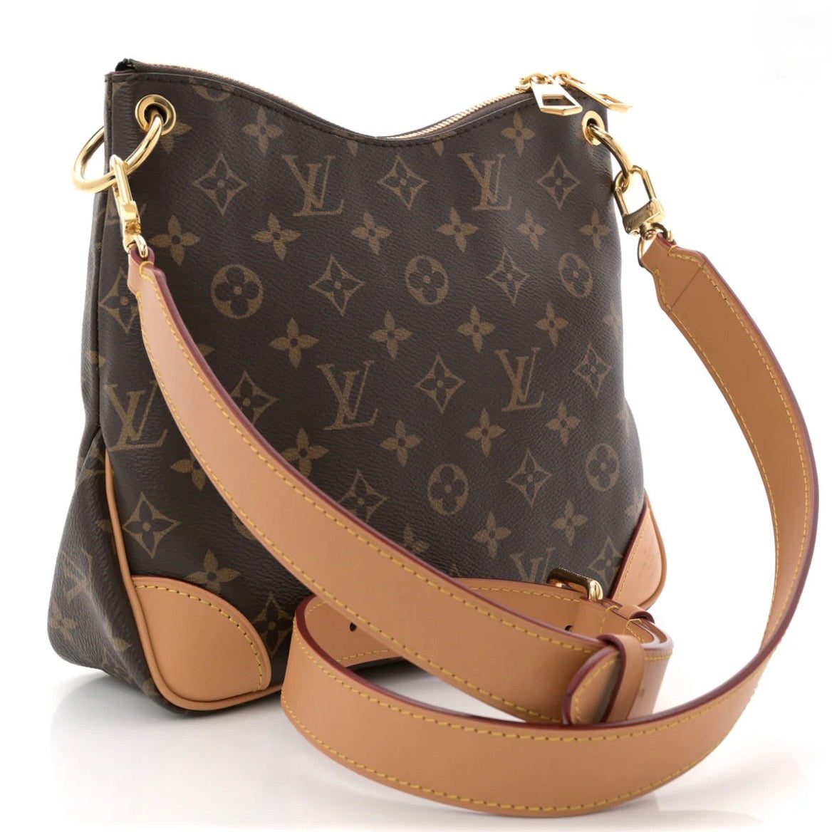 LOUIS VUITTON Monogram Odeon PM Natural Shoulder bag/Crossbody Handbag