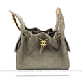 Chanel 25 Hobo Small suede Grey Gold Hardware