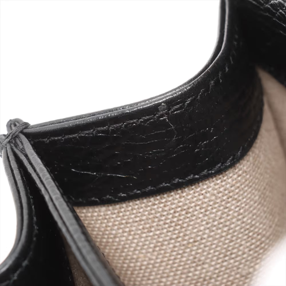 Gucci Interlocking GG Leather Chain Shoulder Bag Black