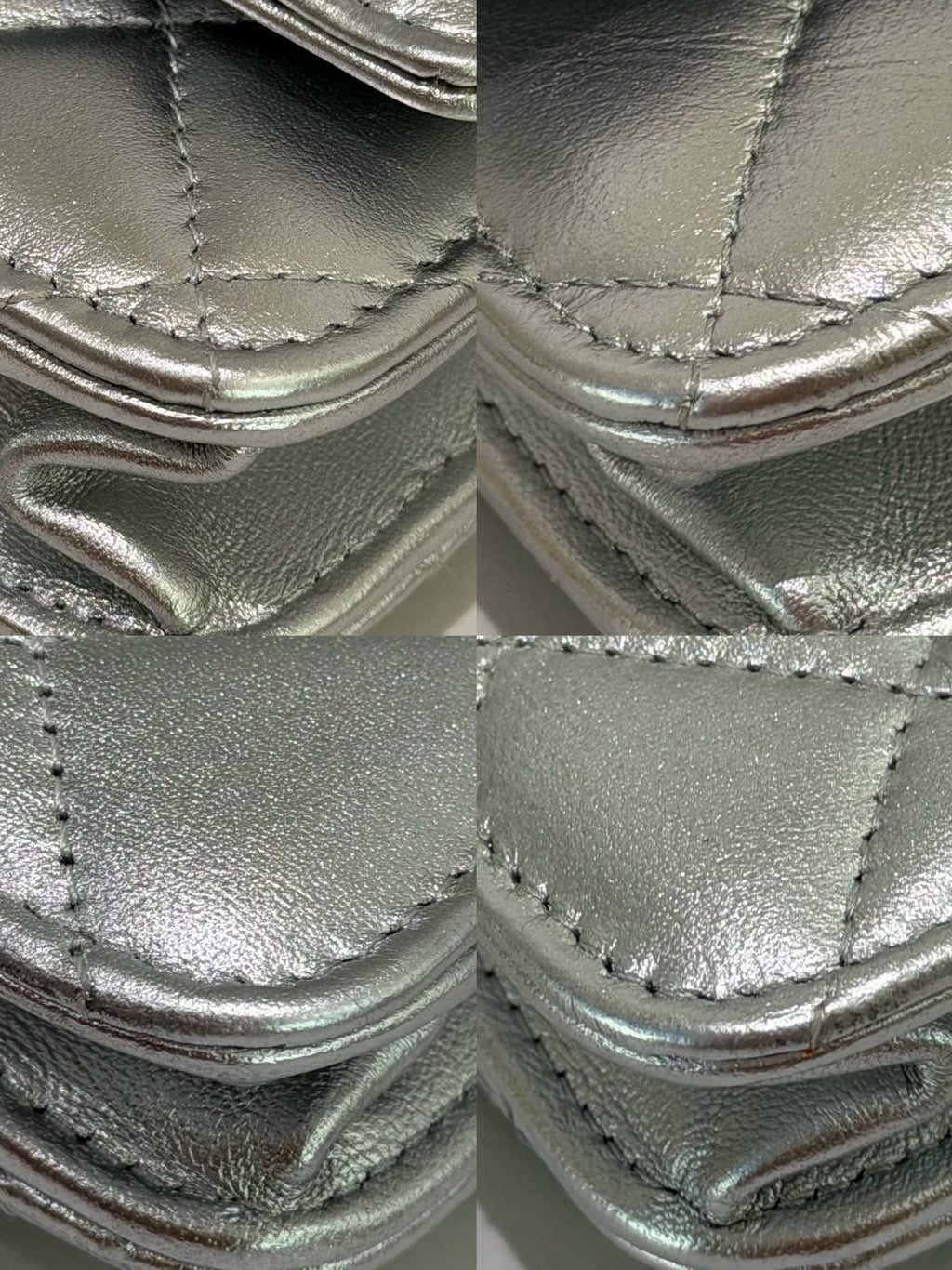 CHANEL WOC Silver Round-Ring Chain Wallet