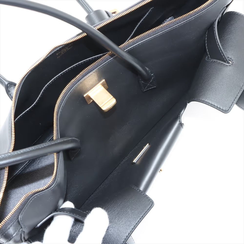 Balenciaga Bel Air Leather Shoulder Bag Black