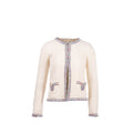 Chanel 20C Size 34 Tweed Jacket Cotton/Polyamide Ecru/Multicolour