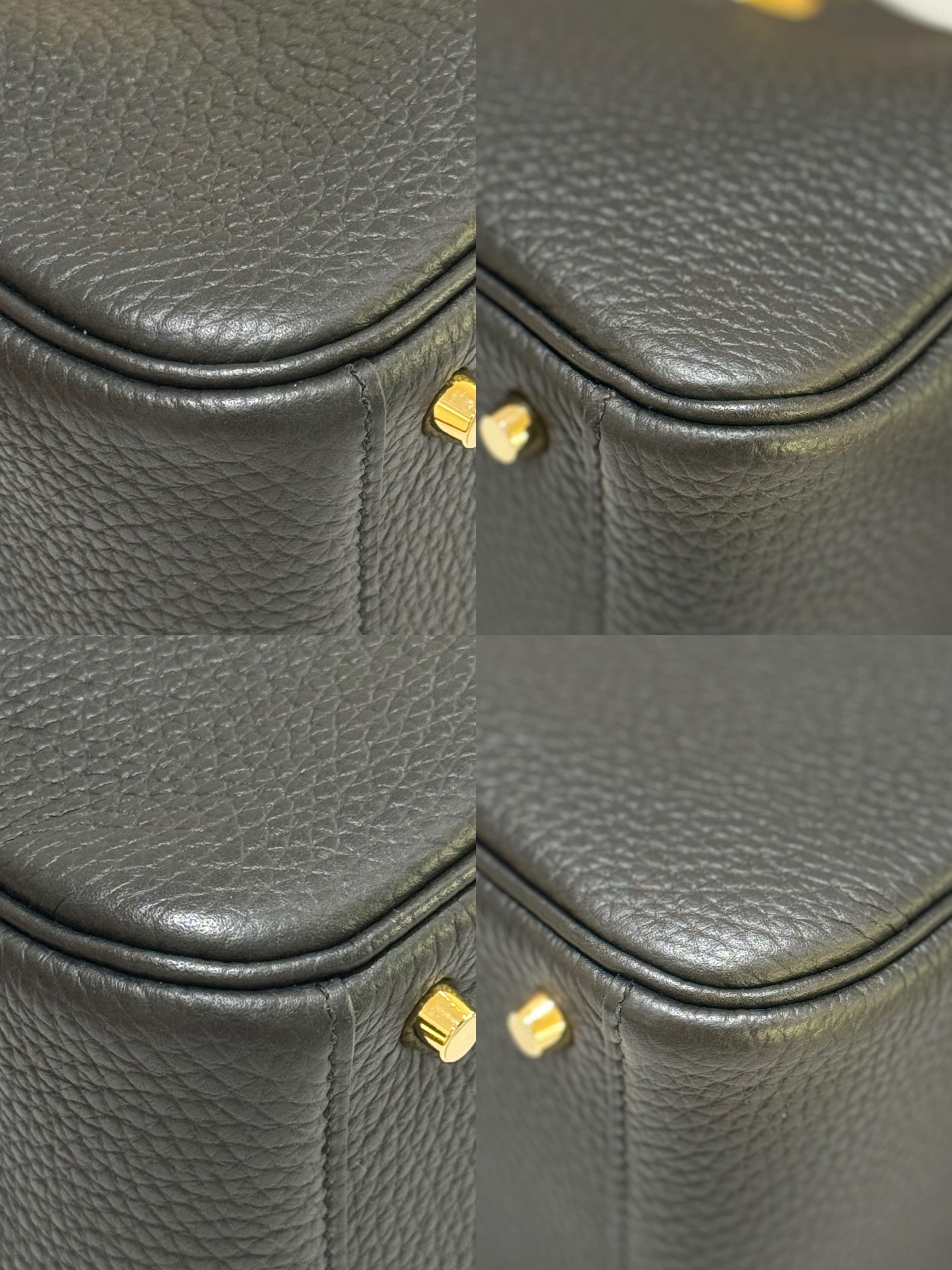 HERMES MINI LINDY IN BLACK WITH GOLD HARDWARE (STAMP B)