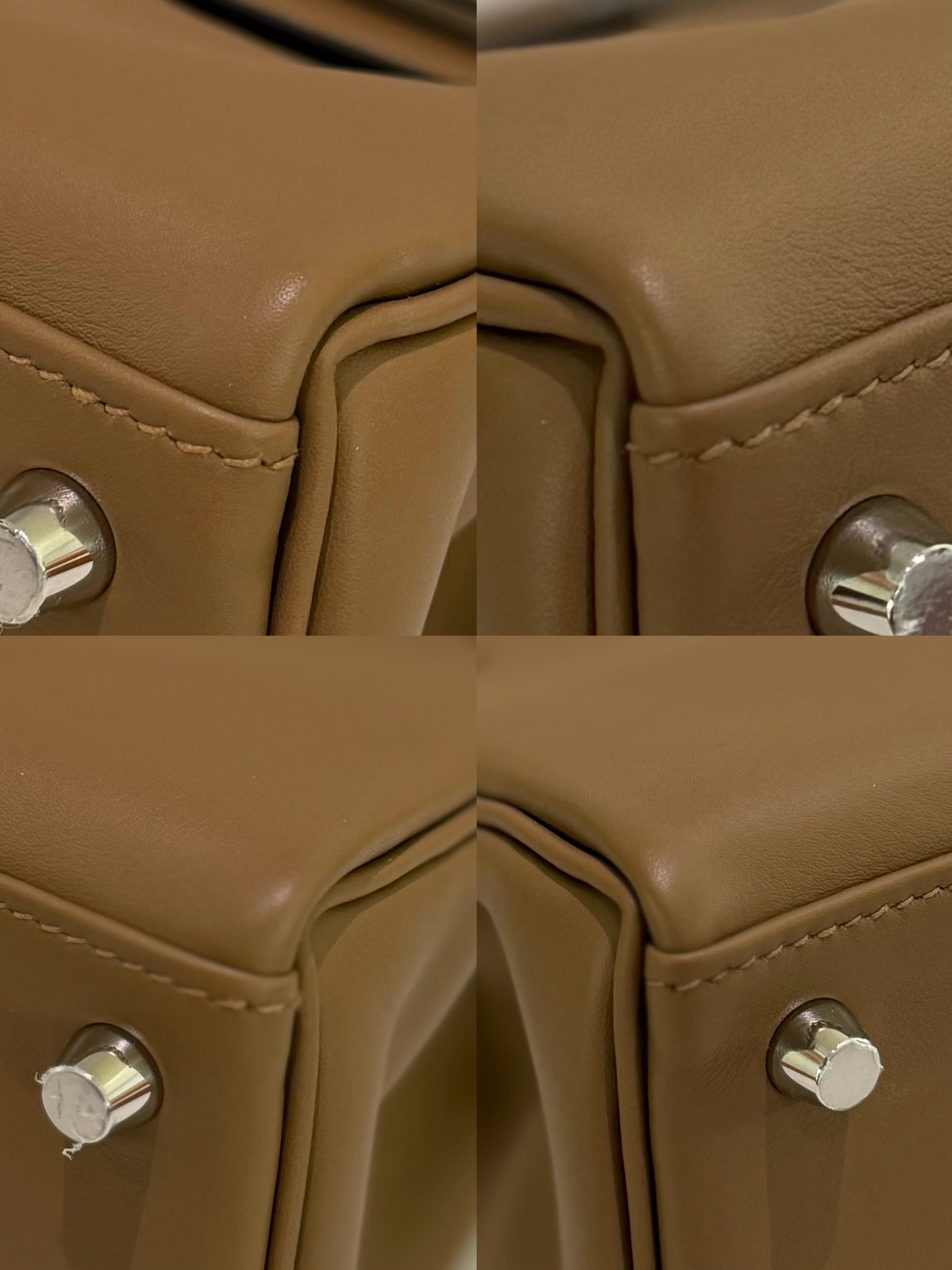 Hermes Kelly 25 Alezan/Beige Swift Leather with Silver Hardware (Stamp W)