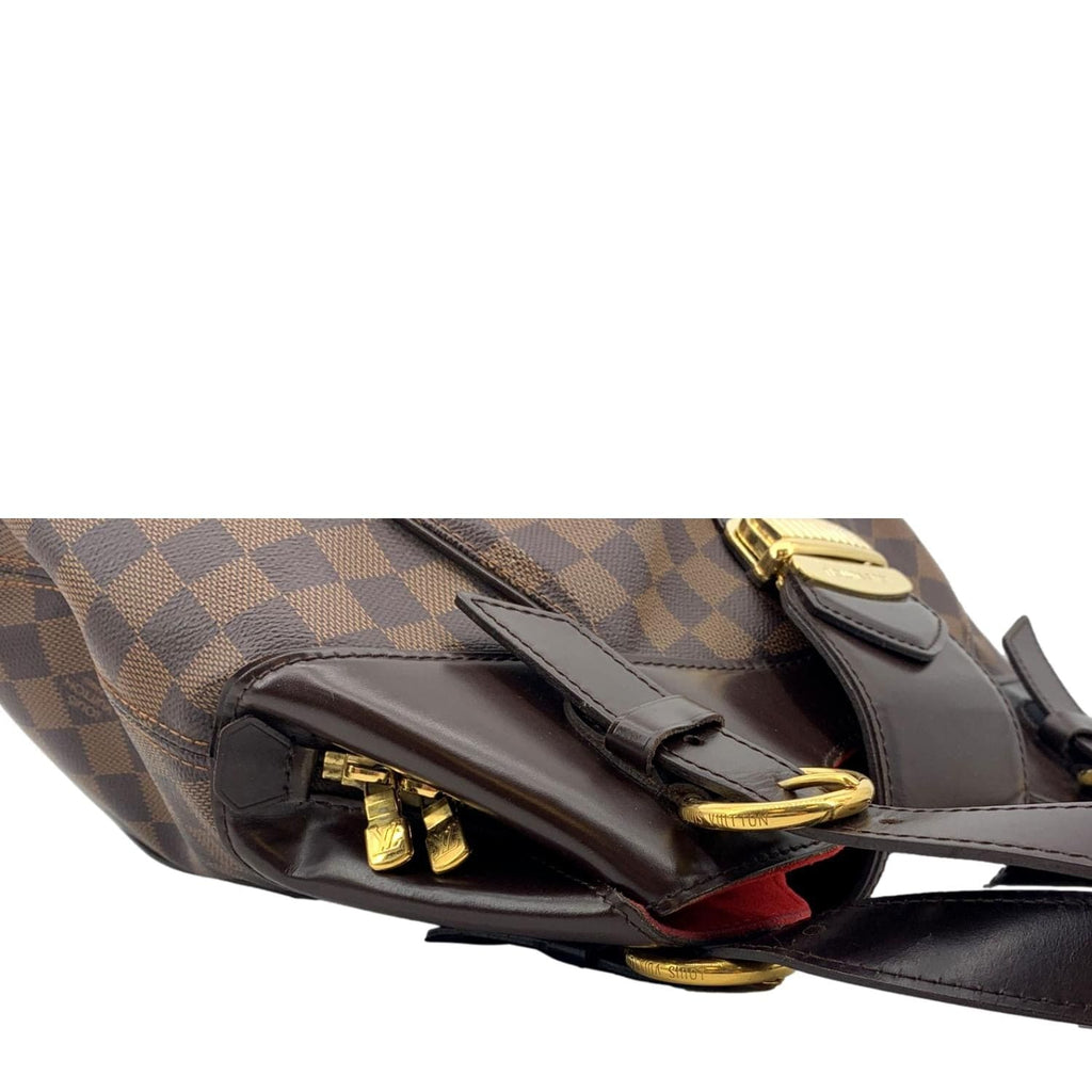 LOUIS VUITTON Sistina GM Damier Ebene Shoulder Bag Brown