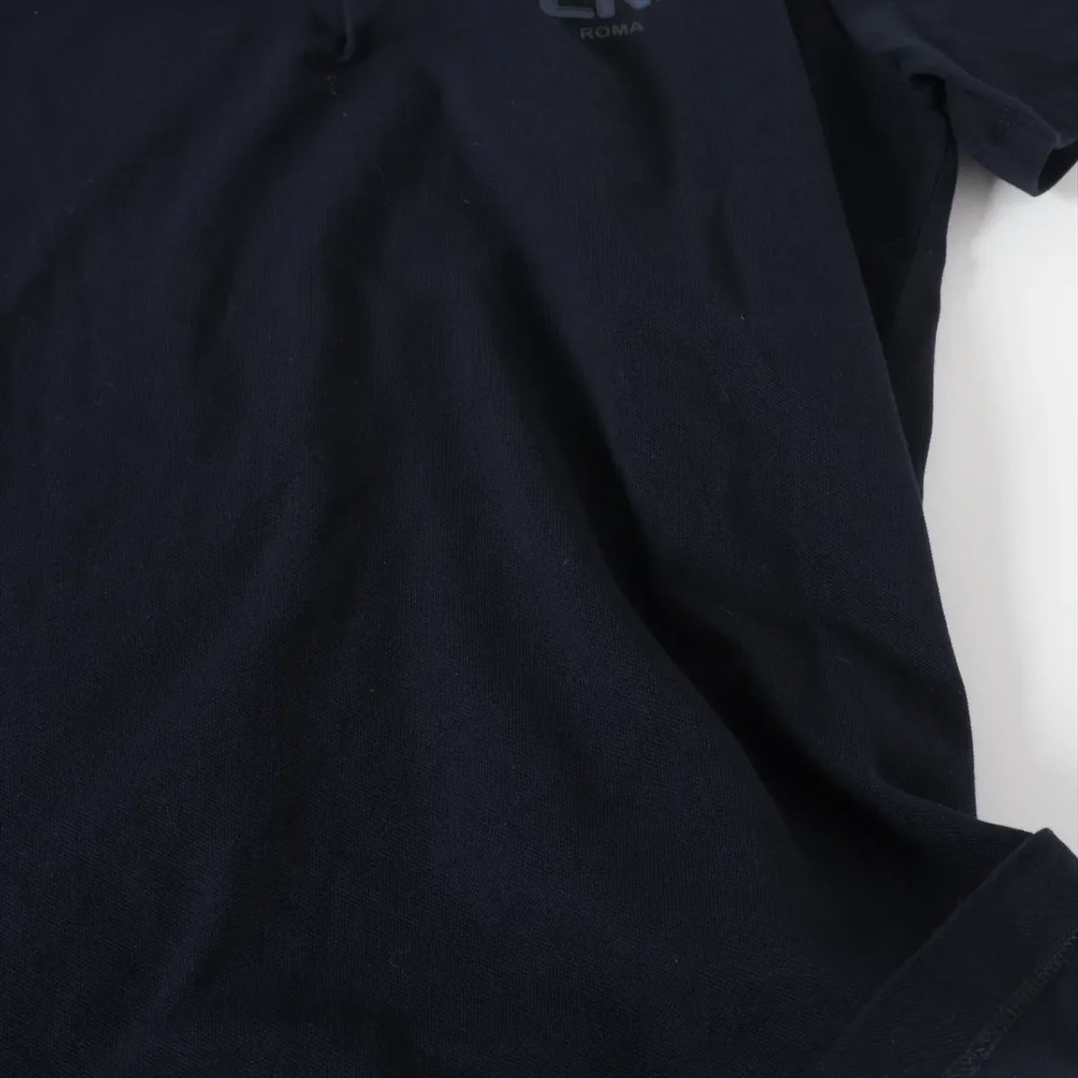 Fendi Cotton Polo Shirt Navy x White