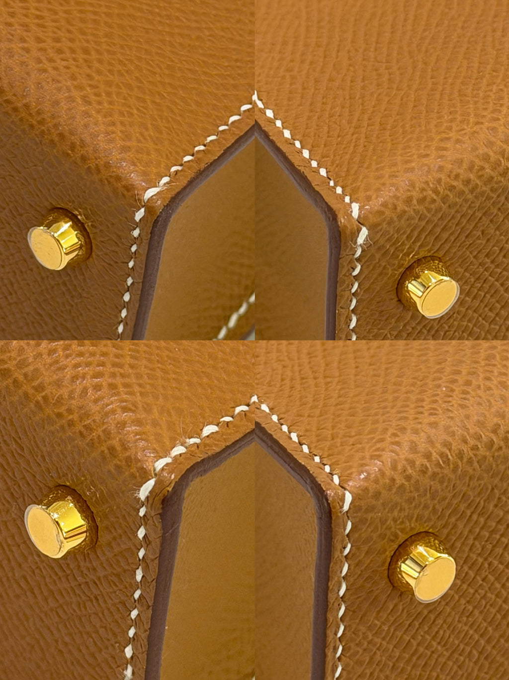 HERMÈS MINI KELLY II GOLD EPSOM LEATHER WITH GOLD HARDWARE (STAMP W)