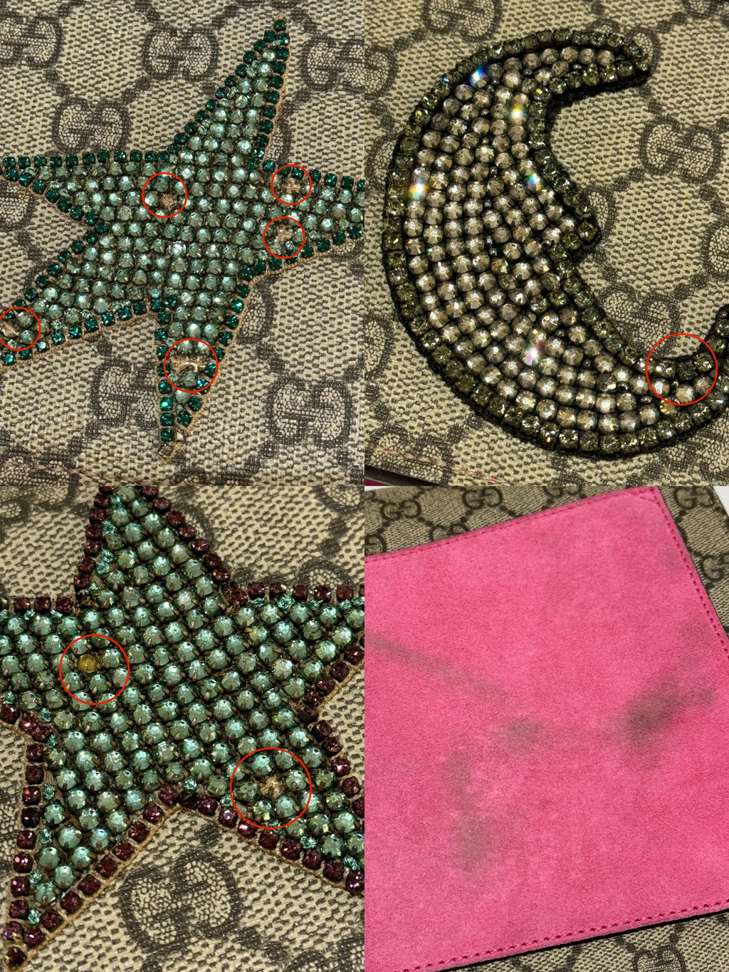 GUCCI DIONYSUS STAR HEART AND MOON BAG