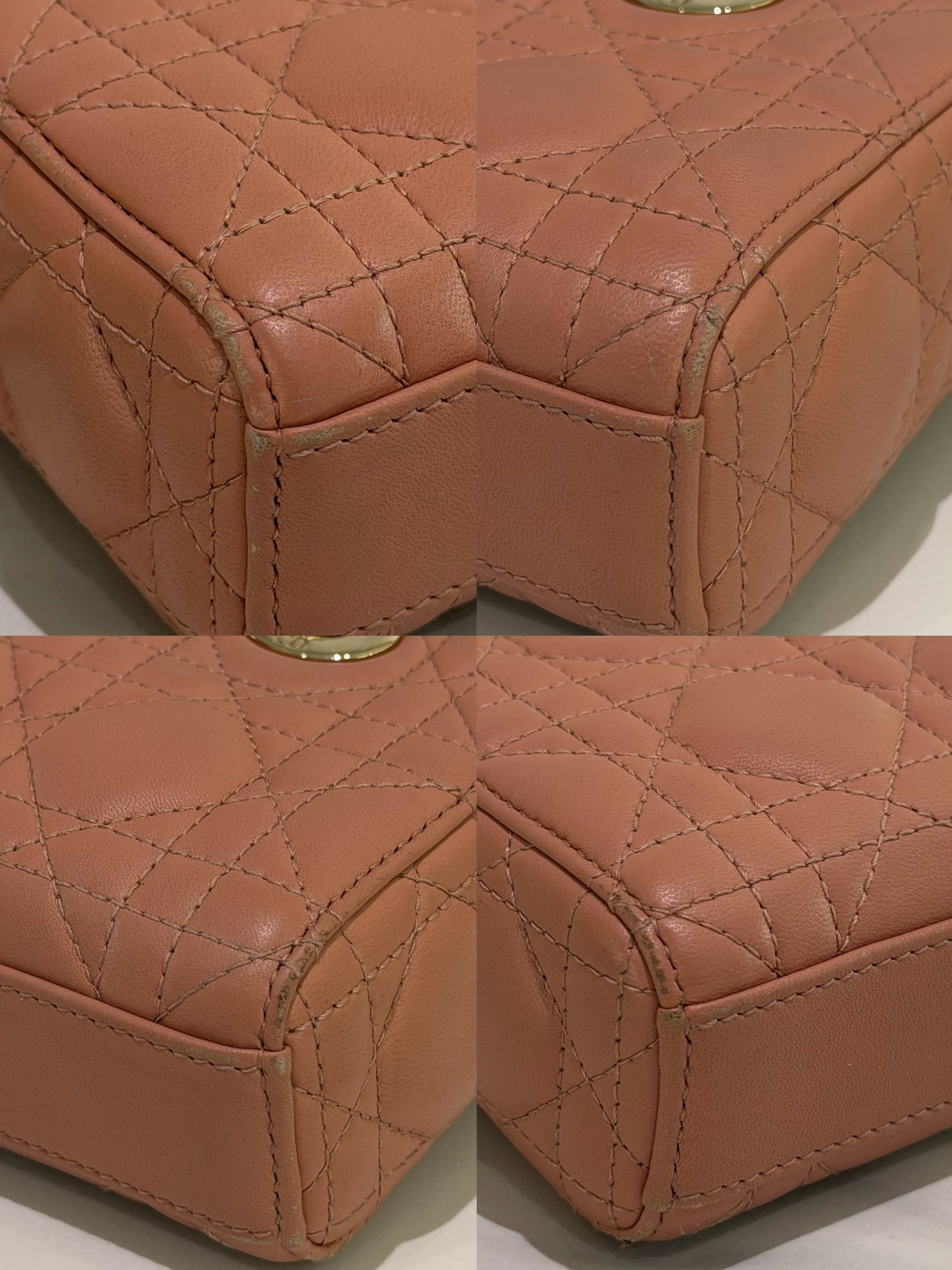 Dior D-Joy Mini Rose Pink Lambskin Shoulder Crossbody Bag