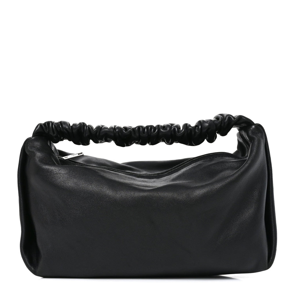 Lambskin Mini Scrunchie Bag Black
