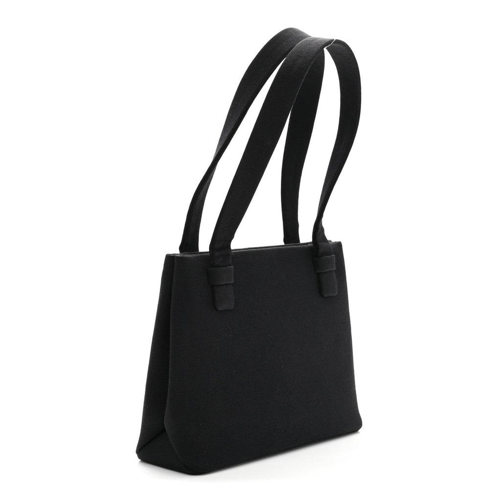 Grosgrain Crystal CC Evening Bag Black