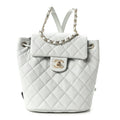 Caviar Quilted Mini Urban Spirit Backpack Light Blue