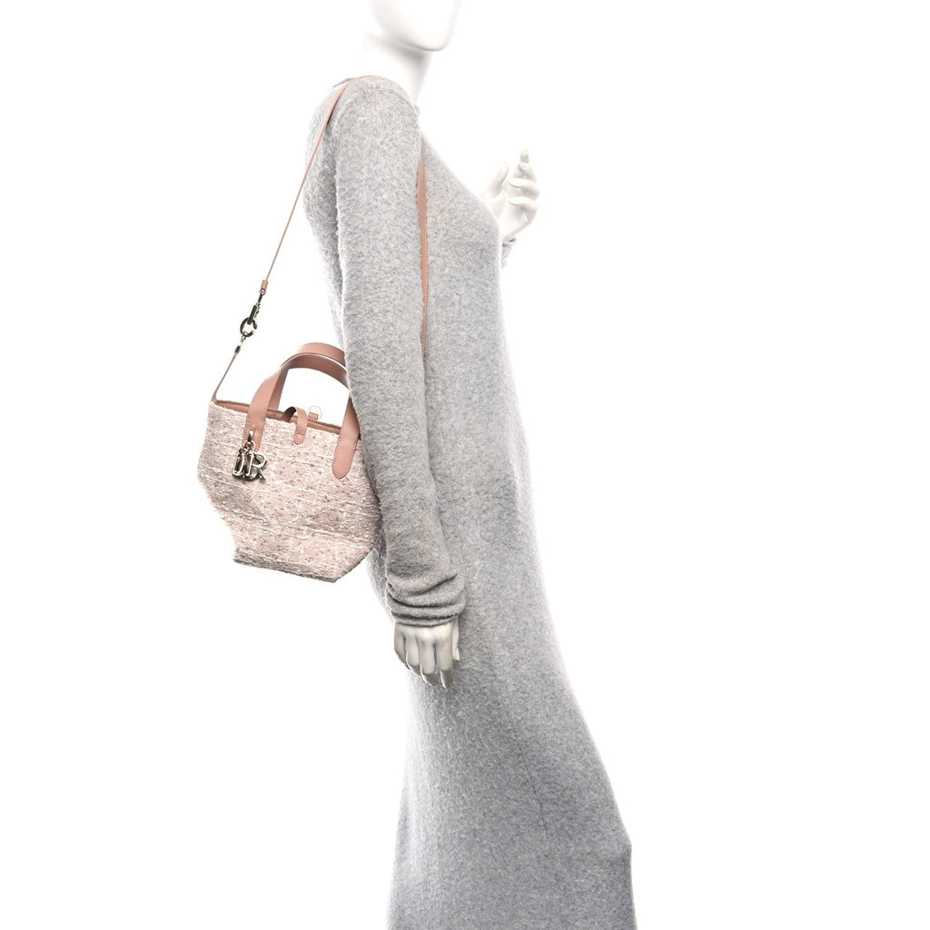 Tweed Cannage Small Vertical Toujours Rose des Vents