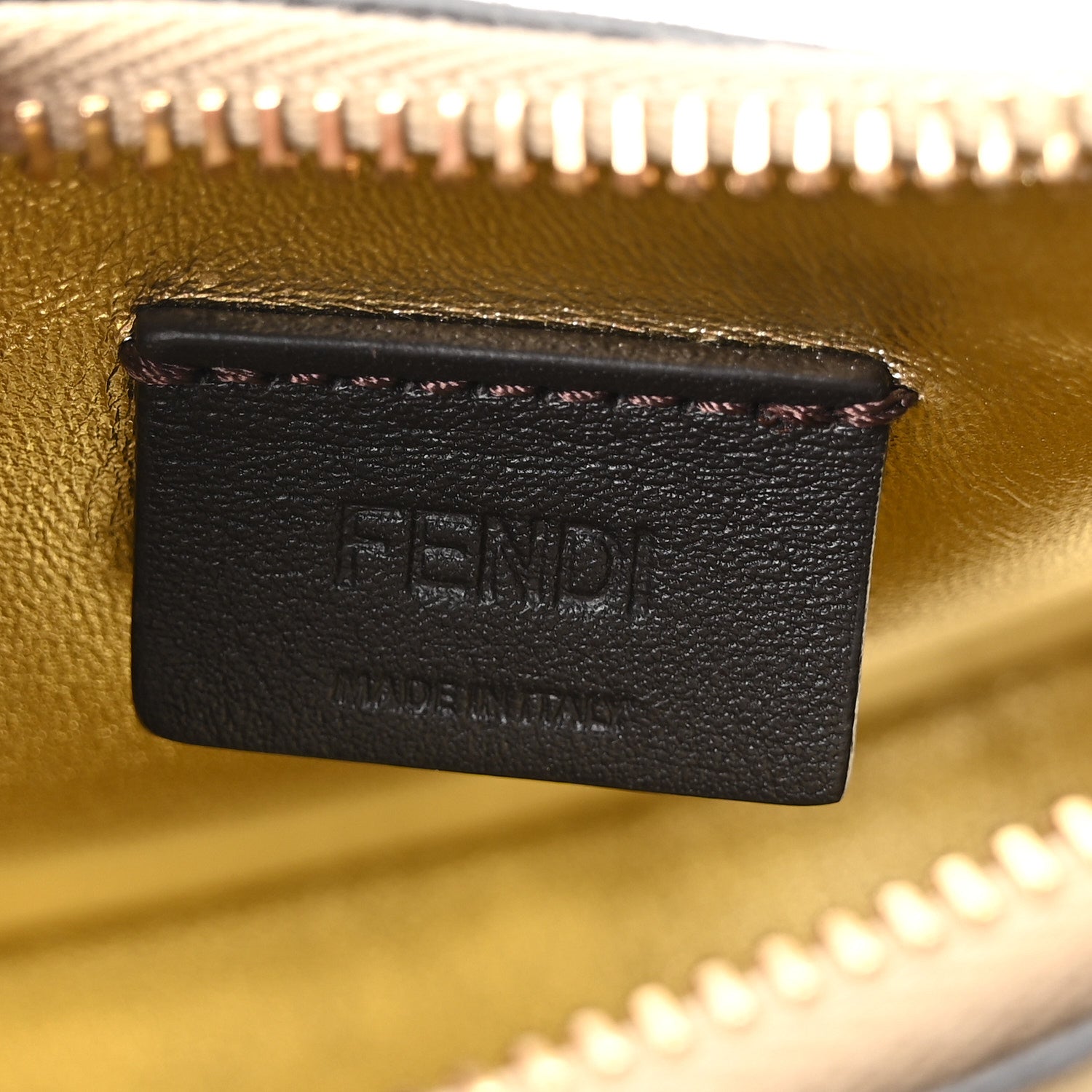 Crystal Vitello Laminato Suede FF Nano Fendigraphy Hobo Bag Platino