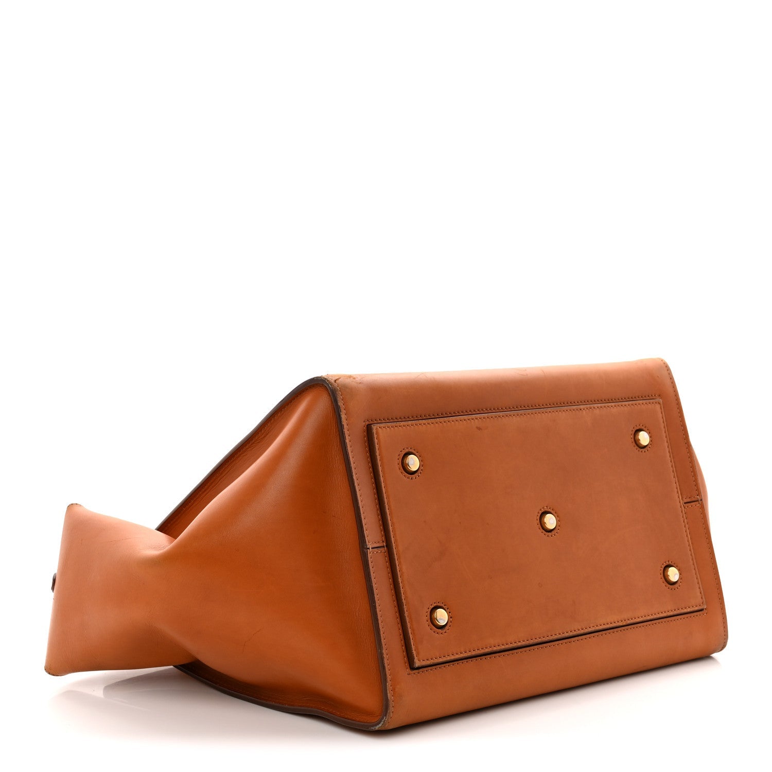 Natural Calfskin Medium Tie Knot Tote Tan