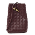 Nappa Intrecciato Andiamo Phone Pouch Deep Mahogany