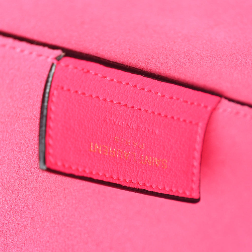 Calfskin Large Shopping Tote Fuchsia