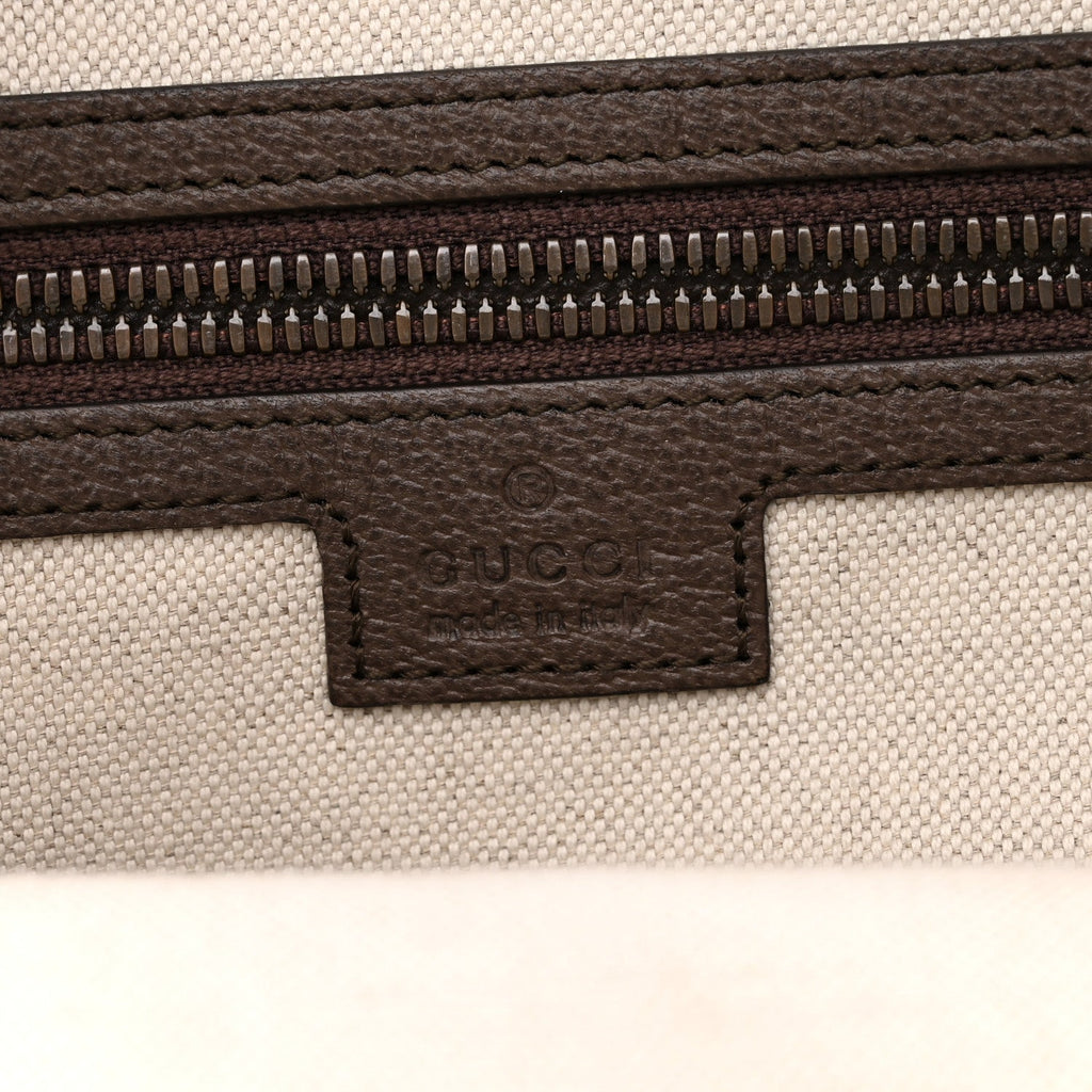 GG Supreme Monogram Web Small Ophidia Half Moon Hobo Brown