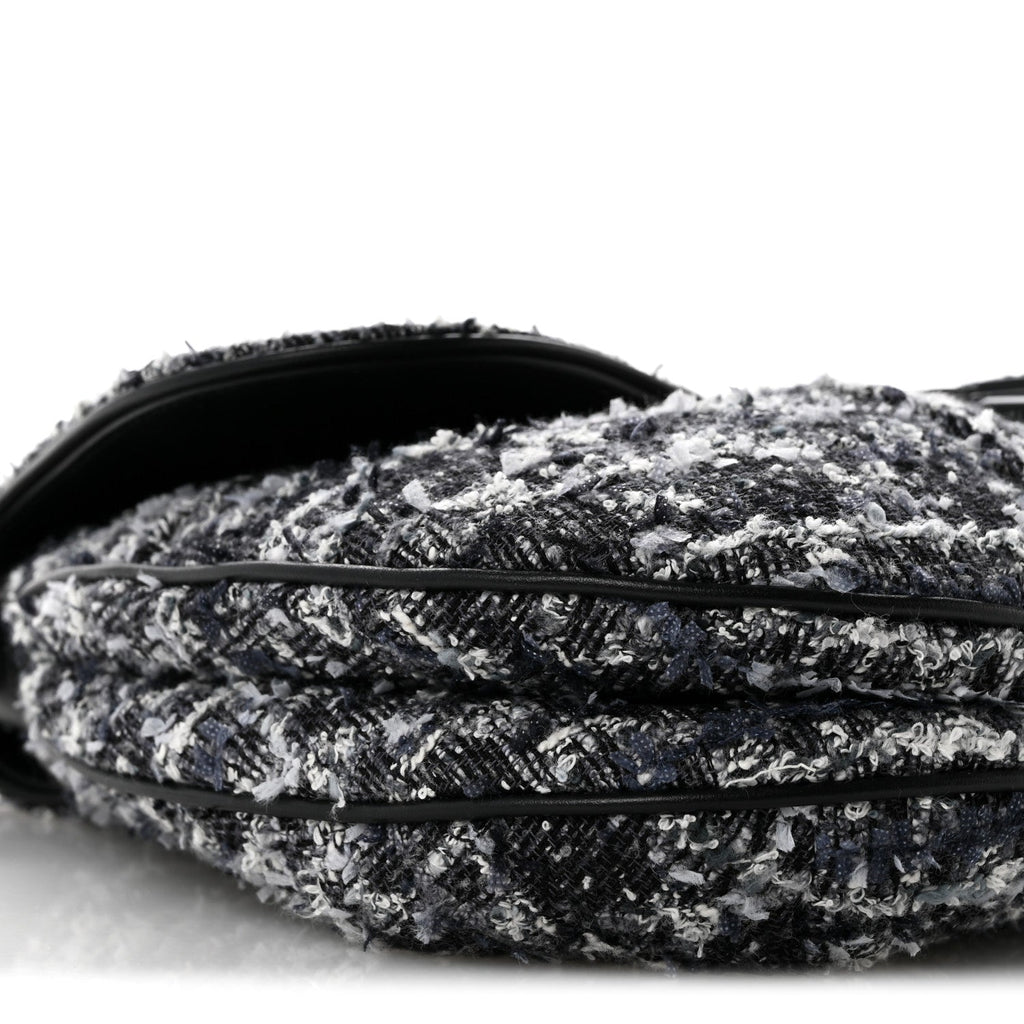 Tweed Saddle Bag Black Silver