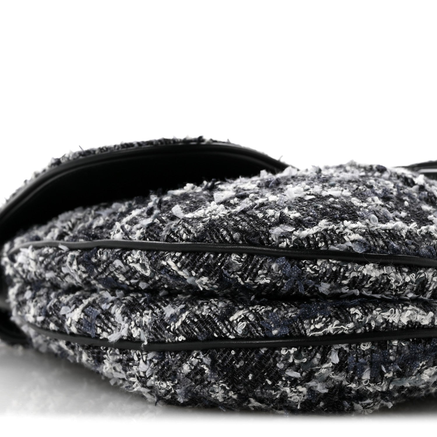 Tweed Saddle Bag Black Silver