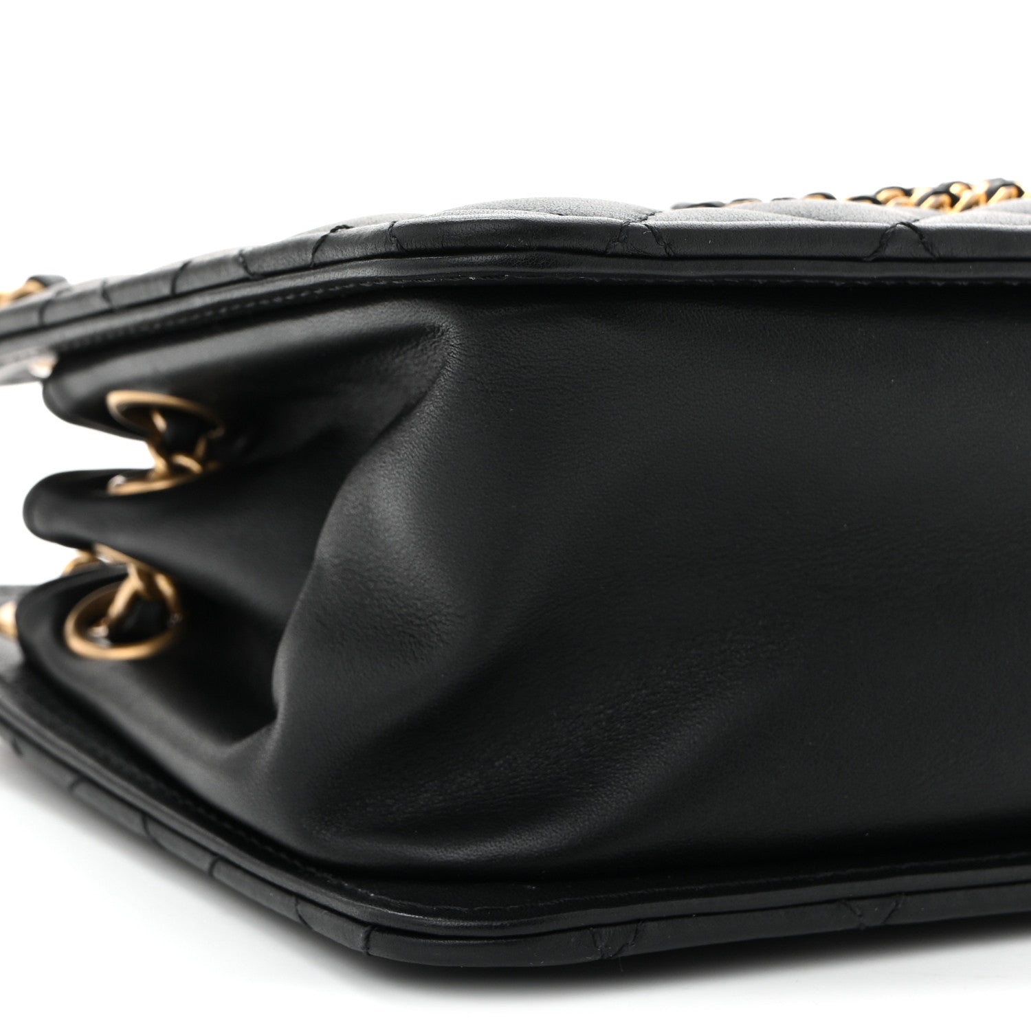 Calfskin Quilted CC Small Once Upon A Time Tote Black