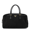 Nylon Saffiano Small Top Handle Bag Black