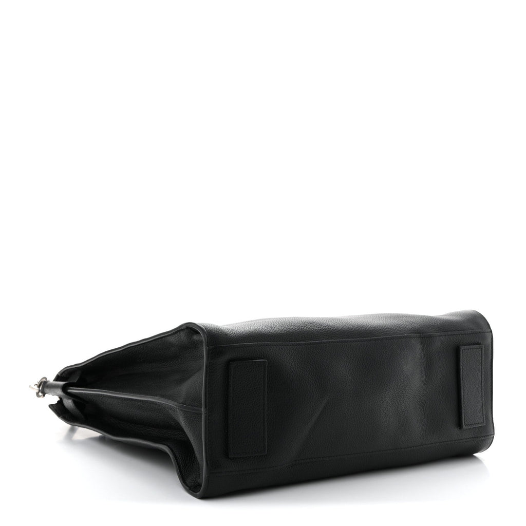 Grained Calfskin Sac De Jour Souple North South Tote Black