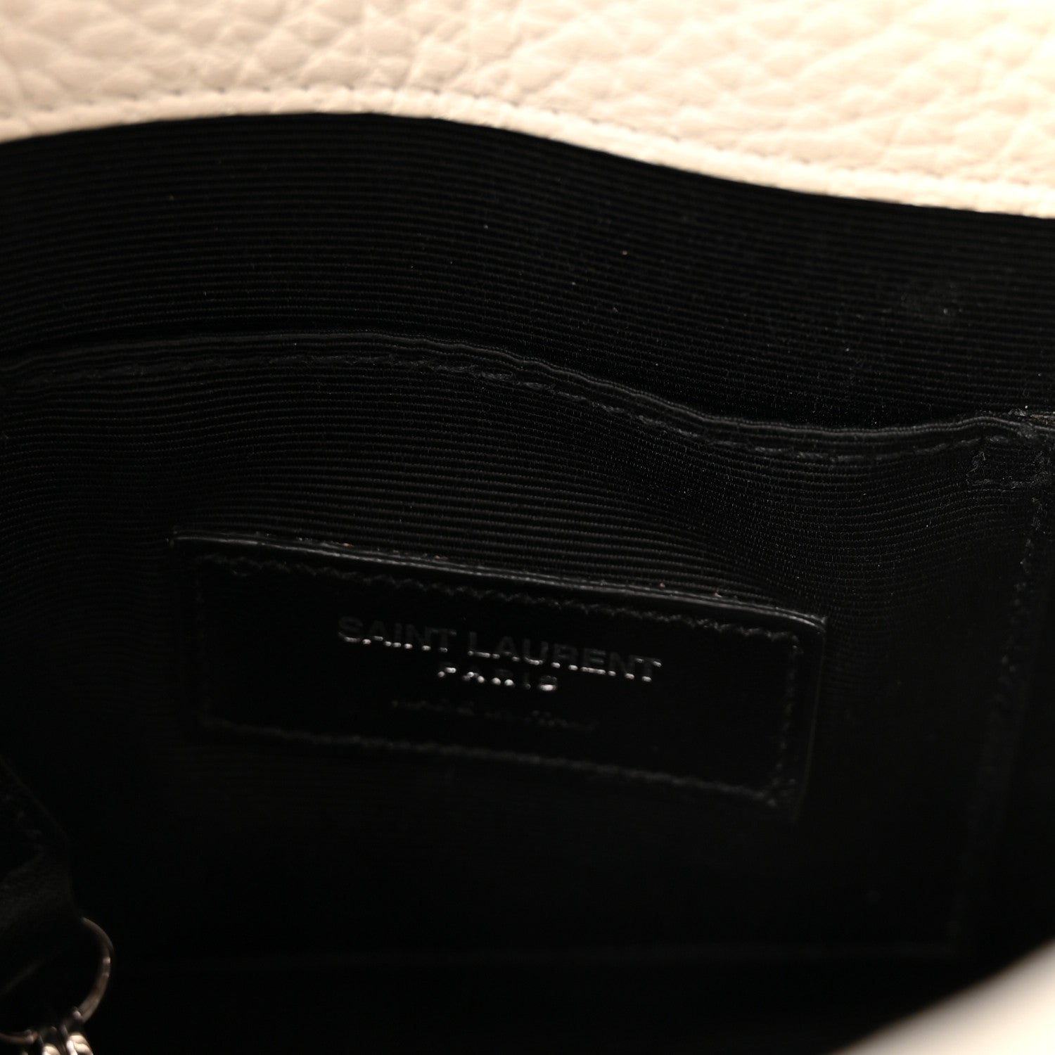 Grained Calfskin Nano Sac de Jour Dove White