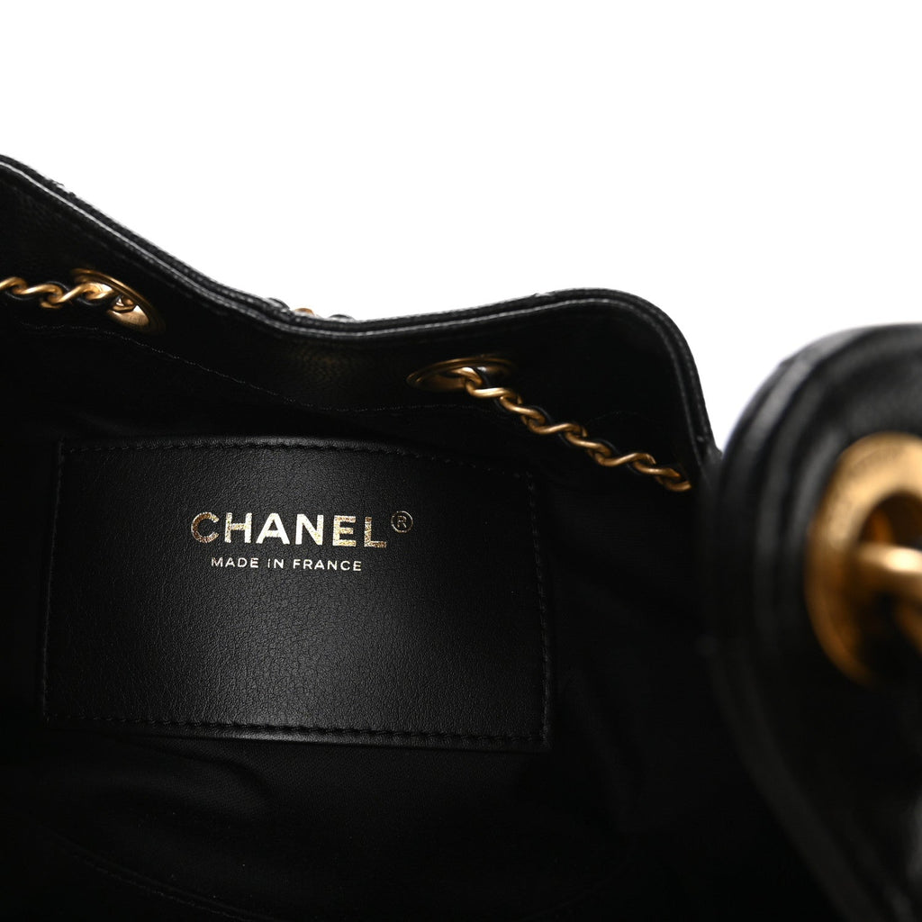 Caviar Quilted Small Chanel 25 Handbag Black