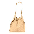 Caviar Quilted Medium Chanel 25 Handbag Beige Beige
