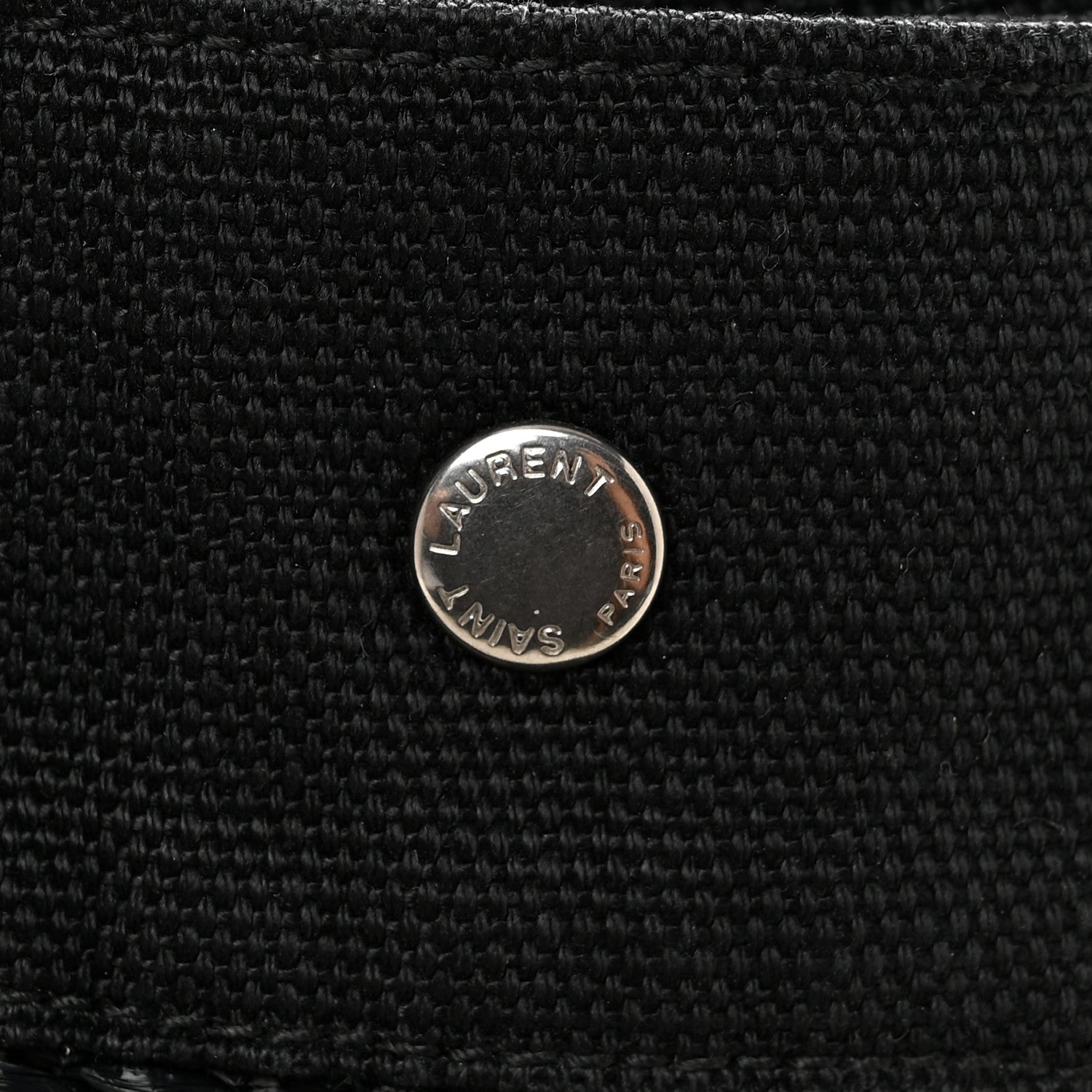 Raffia Linen Calfskin Small Rive Gauche Tote Black