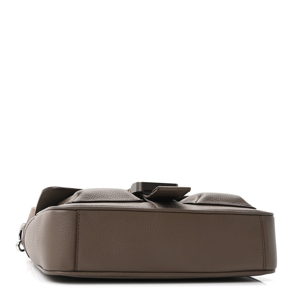 Grained Calfskin Hit The Road Bag Brown