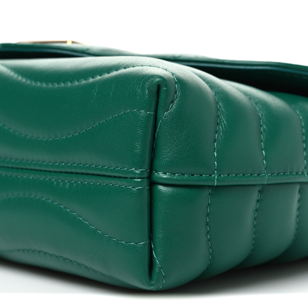 Calfskin New Wave Chain Bag MM NM Emerald