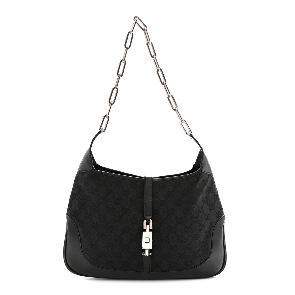 Monogram Jackie O Chain Hobo Black